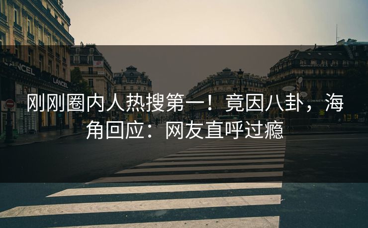 刚刚圈内人热搜第一！竟因八卦，海角回应：网友直呼过瘾