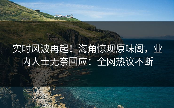 实时风波再起！海角惊现原味阁，业内人士无奈回应：全网热议不断