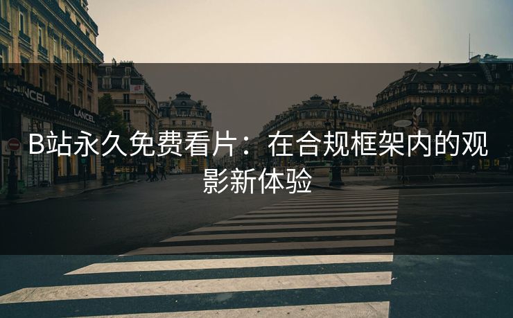 B站永久免费看片：在合规框架内的观影新体验